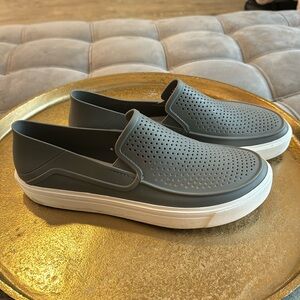 CROCS Gray Slip-On Loafers